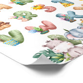 ジャングルテーマアルファベットキッズルームの装飾 ポスター (角)