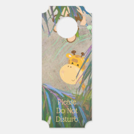 ジャングルテーマカスタム文字チャイルドズルームドアハンガー ドアノブサイン