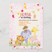 ジャングルテーマパーソナライズされた/パーティー/写真 招待状 (正面/裏面)