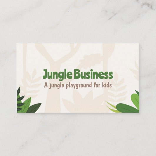 ジャングルテーマ子供へ名刺 名刺 (裏面)