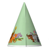ジャングルテーマ子供誕生日パーティーハット パーティーハット (裏面)