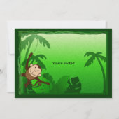 ジャングルテーマ誕生パーティー招待状 招待状 (裏面)