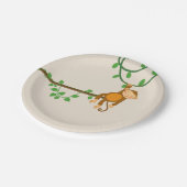 ジャングルテーマ誕生日キッズサル ペーパープレート (アングル)