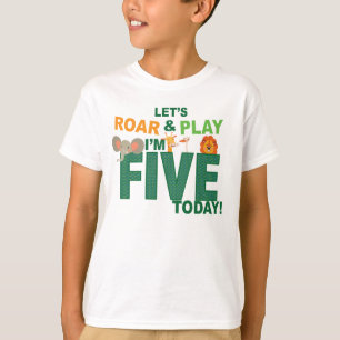 ジャングルテーマ5歳の誕生日 Tシャツ