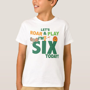 ジャングルテーマ6歳の誕生日 Tシャツ