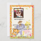 ジャングルテーマ/パーソナライズされたパーティー/写真 招待状 (裏面)