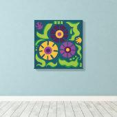 ジャングルデイジー キャンバスプリント (インサイチュ (ウッドフロア))