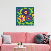 ジャングルデイジー キャンバスプリント (インサイチュ (リビング))