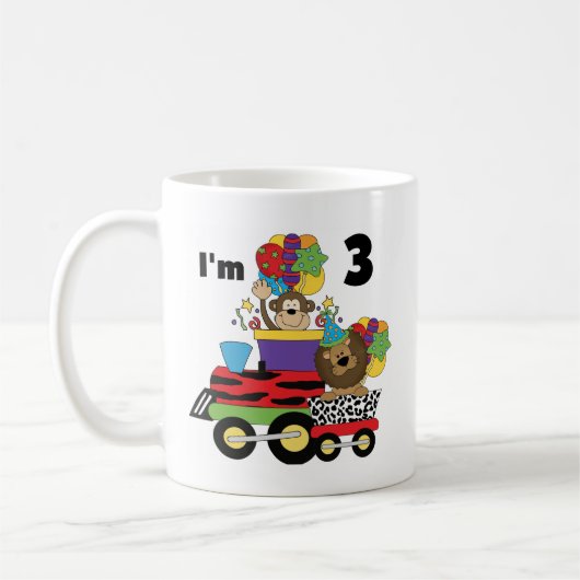 ジャングルトレイン誕生日Tシャツとギフト コーヒーマグカップ (左)