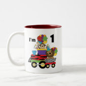 ジャングルトレイン誕生日Tシャツとギフト ツートーンマグカップ (左)