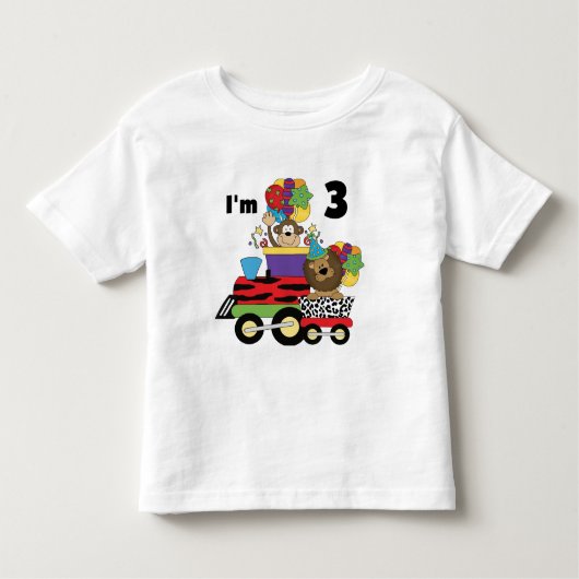 ジャングルトレイン誕生日Tシャツとギフト トドラーTシャツ (正面)