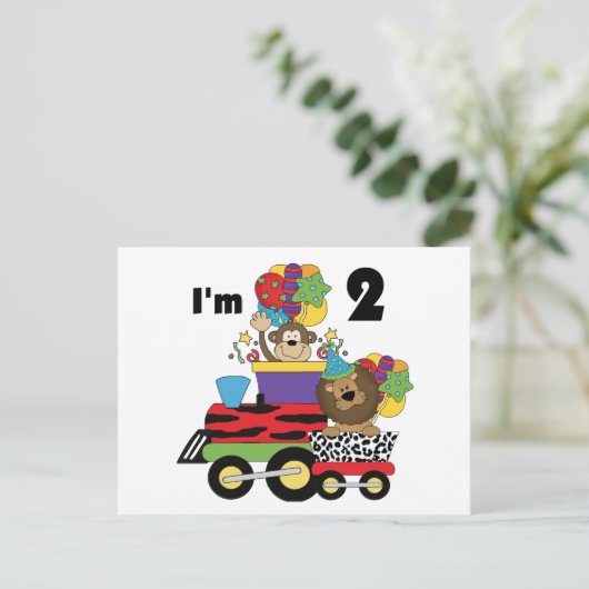 ジャングルトレイン誕生日Tシャツとギフト ポストカード (スタンド正面)