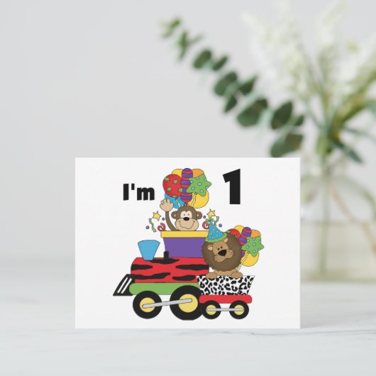 ジャングルトレイン誕生日Tシャツとギフト ポストカード (スタンド正面)