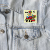 ジャングルトレイン誕生日Tシャツとギフト 缶バッジ (インサイチュ)