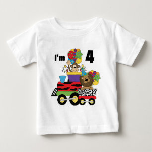 ジャングルトレイン4th誕生日Tシャツとギフト ベビーTシャツ