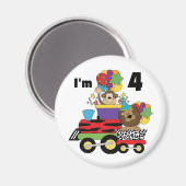ジャングルトレイン4th誕生日Tシャツとギフト マグネット (正面/裏面)