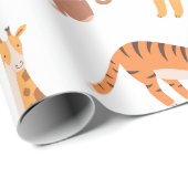 ジャングルトロピカルサファリ野生動物のパターン ラッピングペーパー (ロールコーナー)