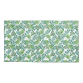 ジャングルトロピカルヤシ葉の木のパタストライプーン 枕カバー (裏面-左)