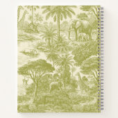ジャングルトワール柄トロピカル風景植物画デザイン ノートブック (裏面)