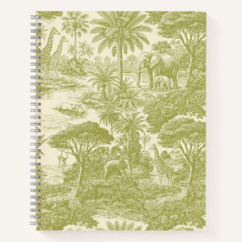 ジャングルトワール柄トロピカル風景植物画デザイン ノートブック