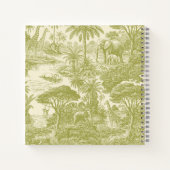 ジャングルトワール柄トロピカル風景植物画デザイン ノートブック (裏面)