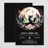 ジャングルドリーミーウルフ誕生日 招待状 (正面/裏面)