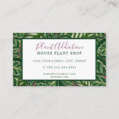 ジャングルハウスの植物店の名刺 名刺 (裏面)