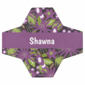 ジャングルバードパターンパープルグリーンリーサッカーボール サッカーボール (フラット)