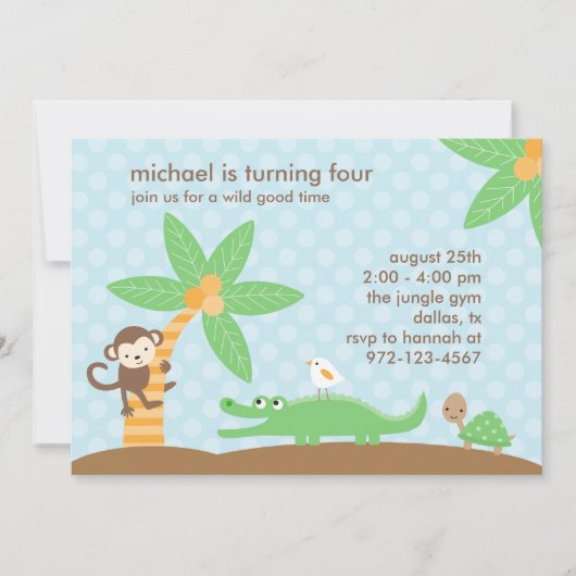 ジャングルパルズパーティの招待状 招待状 (正面)