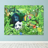 ジャングルパンダ キャンバスプリント (インサイチュ (ウッドフロア))