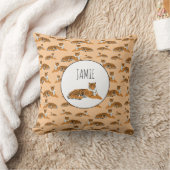 ジャングルパーソナライズされたトラの動物のパターン クッション (ブランケット)