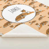 ジャングルパーソナライズされたトラの動物のパターン シェルパブランケット (3/4)