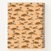 ジャングルパーソナライズされたトラの動物のパターン ノートブック (裏面)