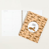 ジャングルパーソナライズされたトラの動物のパターン プランナー手帳 (ディスプレー)