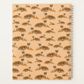 ジャングルパーソナライズされたトラの動物のパターン プランナー手帳 (裏面)