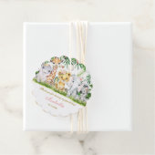 ジャングルパーソナライズされたバプテスマとファーストメッセージカード フェイバータグ (インサイチュ)