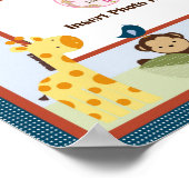 ジャングルパーソナライズされた123動物フォトアート ポスター (角)