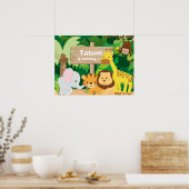 ジャングルパーティーパーソナライズされた背景ポスター ポスター (キッチン)