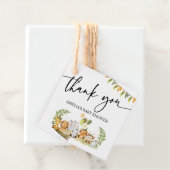 ジャングルパーティーベビーアニマルズベビーシャワーパーティーのお願い フェイバータグ (インサイチュ)