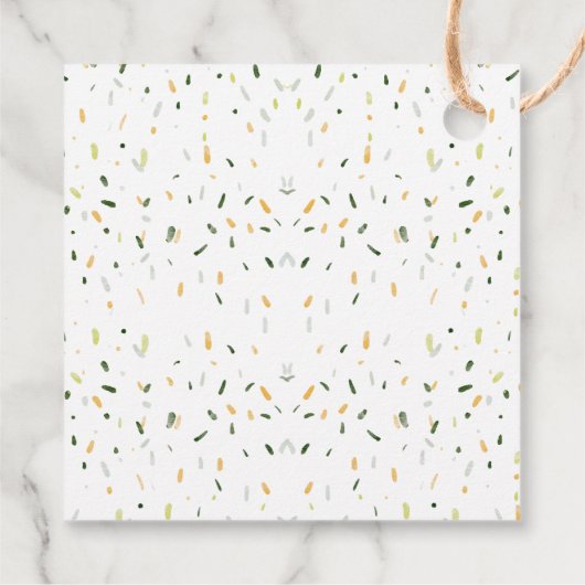 ジャングルパーティーベビーアニマルズベビーシャワーパーティーのお願い フェイバータグ (裏面)