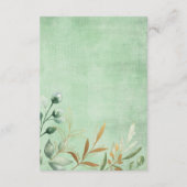 ジャングルパーティー動物緑の風船の本ベビー エンクロージャーカード (裏面)