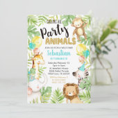 ジャングルパーティー招待状ジャングル誕生日 招待状 (スタンド正面)