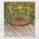 ジャングルパーティー金ゴールドグラムアニマルプリント誕生日ワイン ワインラベル (シングルラベル)