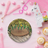 ジャングルパーティー金ゴールドグラムアニマルプリント誕生日 ペーパープレート (パーティー)