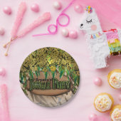 ジャングルパーティー金ゴールドグラムアニマルプリント誕生日 ペーパープレート (パーティー)