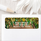 ジャングルパーティー金ゴールドグラムアニマルプリント誕生日 ラベル (インサイチュ)