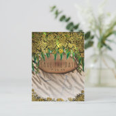 ジャングルパーティー ゴールドグリッター アニマルプリント Save the Date 案内ポストカード (スタンド正面)