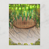 ジャングルパーティー 葉とアニマルプリントのSave the Date 案内ポストカード (正面)