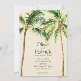 ジャングルパームの水の色の熱帯招待