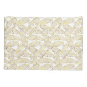 ジャングルパーム金ゴールド葉パターンduvetカバー 枕カバー (裏面)